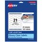 Avery Glossy Clear Oval Labels with Sure Feed, 1-1/8" x 2-1/4"